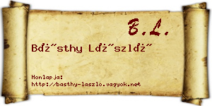 Básthy László névjegykártya